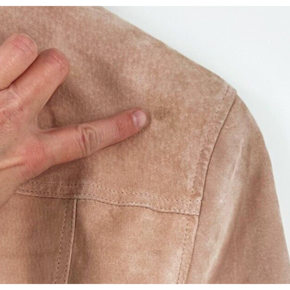 VTG Y2K Cherokee Womens Suede Shacket Jacket Small Retro Boho Unisex 90s Pink - Picture 9 of 11
